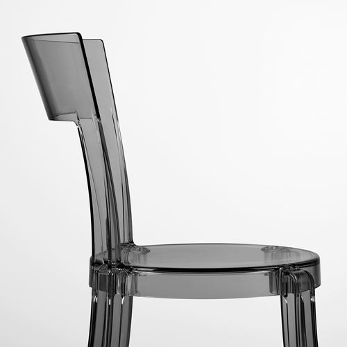 STEIN plastik sandalye, şeffaf gri