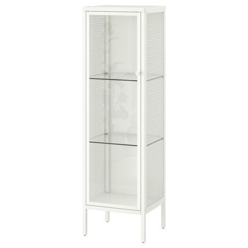 BAGGEBO cam vitrin, beyaz, 34x30x116 cm