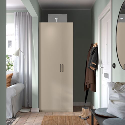 PAX/FORSAND PAX gardırop, gri-bej, 75x60x201 cm