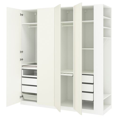 PAX/VIKANES PAX gardırop, beyaz, 220x60x236 cm