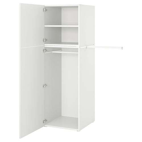 PLATSA/FONNES PLATSA gardırop, beyaz, 90-107x57x181 cm