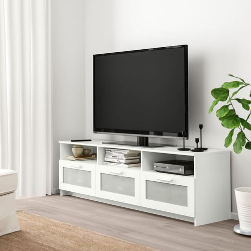 BRIMNES tv sehpası, beyaz, 180x53 cm