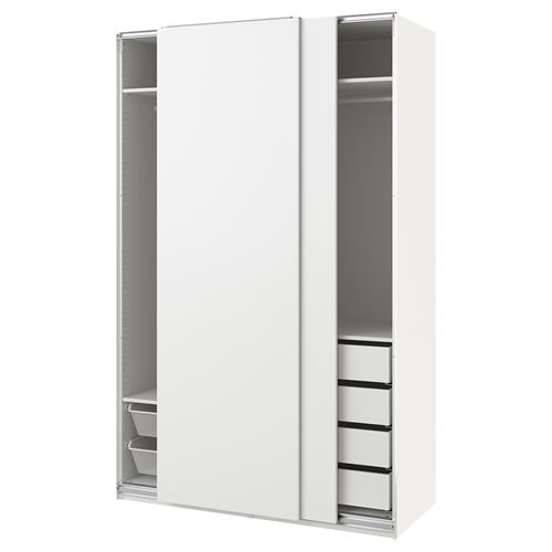 PAX/HASVIK PAX sürgü kapaklı gardırop, beyaz, 150x66x236 cm
