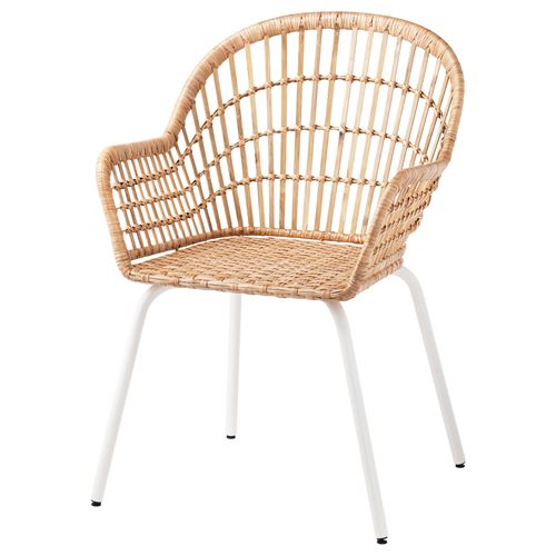 NILSOVE rattan sandalye, rattan-beyaz, Mindersiz