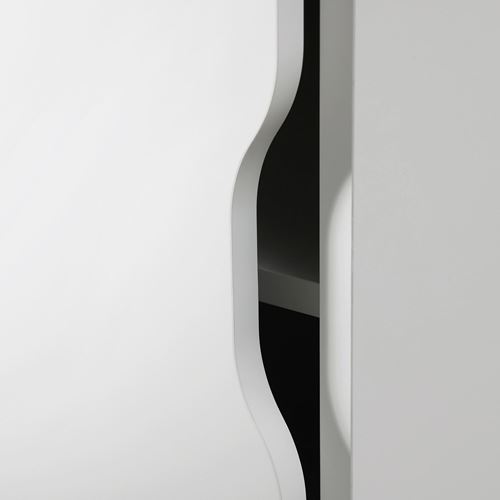 ALEX keson, beyaz-siyah, 36x76 cm, kapaklı