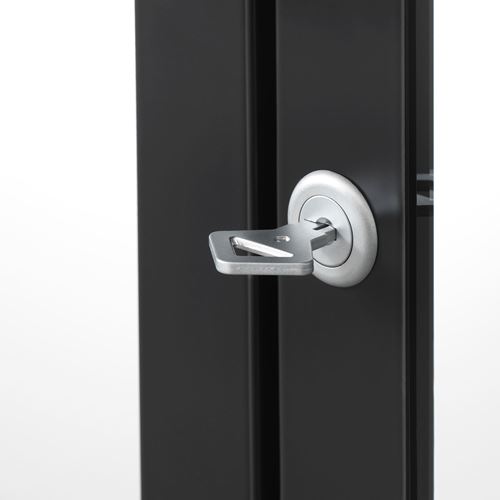 MILSBO cam vitrin, antrasit, 73x175 cm