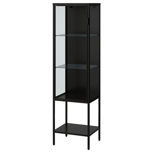 RUDSTA cam vitrin, antrasit, 42x37x155 cm