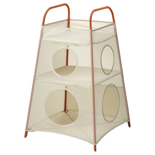 TIGERFINK bölmeli saklama kutusu, bej-turuncu, 82x52x52 cm