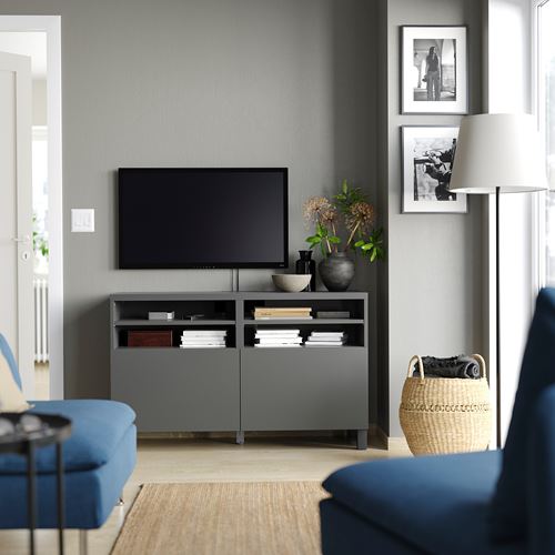 BESTÅ tv sehpası, koyu gri, 120x42x74 cm, LAPPVIKEN, STUBBARP