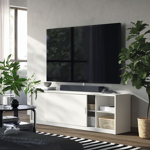 TONSTAD tv sehpası, kırık beyaz, 177x37x56 cm