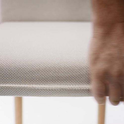 TONSTAD döşemeli ahşap sandalye, Fridtuna açık bej-meşe görünümlü