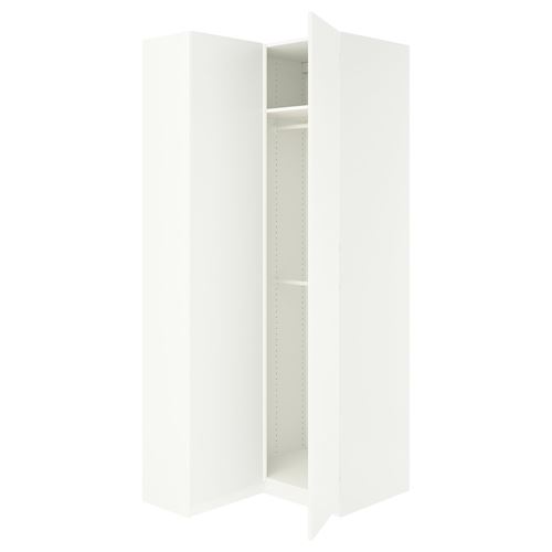 PAX/FORSAND PAX köşe gardırop, beyaz, 111/88x236 cm