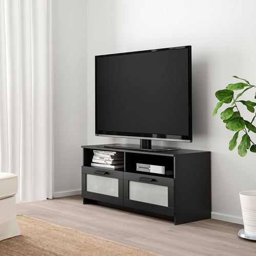 BRIMNES tv sehpası, siyah, 120x53 cm