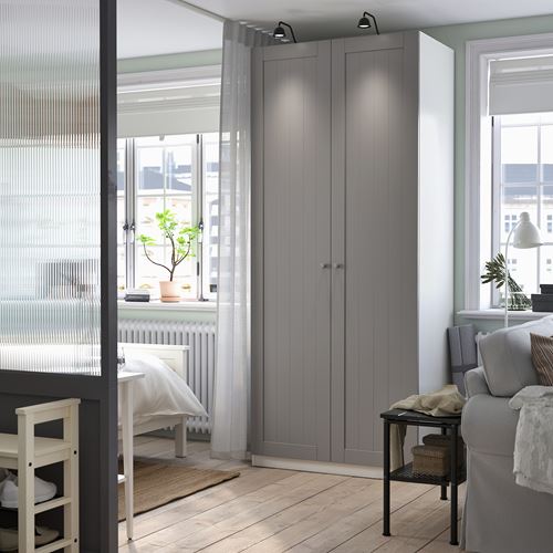 PAX/GULLABERG PAX gardırop, beyaz-gri, 100x60x236 cm