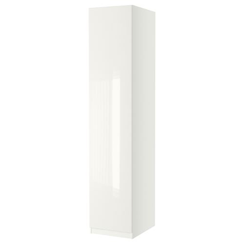 PAX/FARDAL PAX gardırop, beyaz-parlak cila, 50x60x236 cm