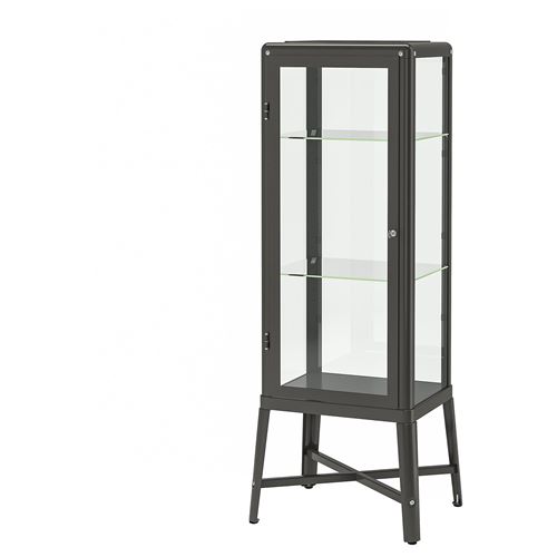FABRIKÖR cam vitrin, koyu gri, 57x150 cm