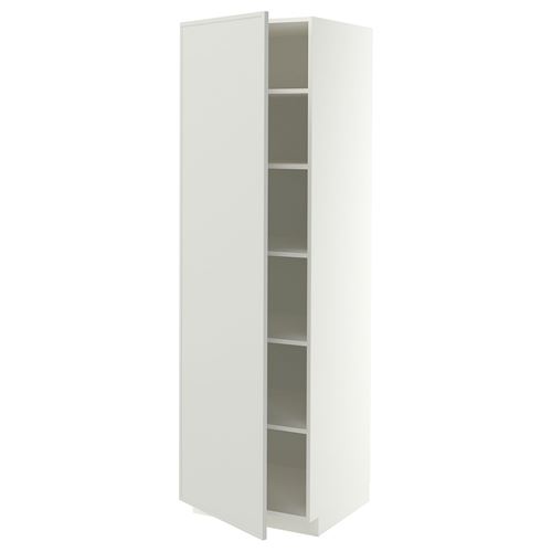 METOD mutfak boy dolabı, ASPUDDEN açık gri, 60x60x200 cm, 1 kapaklı ve 4 raflı