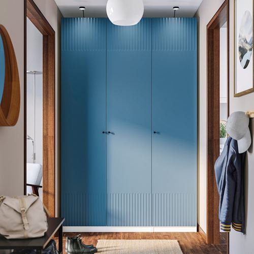 PAX/FYRUDDEN PAX gardırop, beyaz-mavi, 150x58x236 cm