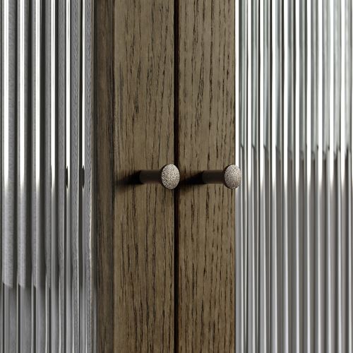 PAX/TONSTAD PAX gardırop, koyu gri kahverengi-meşe kaplama cam, 250x60x236 cm