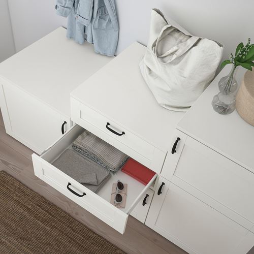 PLATSA/SANNIDAL PLATSA dolap sistemi, beyaz, 180x57x103 cm