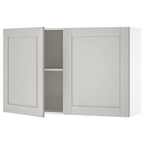 KNOXHULT mutfak duvar dolabı, gri, 120x75 cm, 2 kapaklı