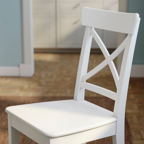 ROSENTORP ahşap sandalye, beyaz