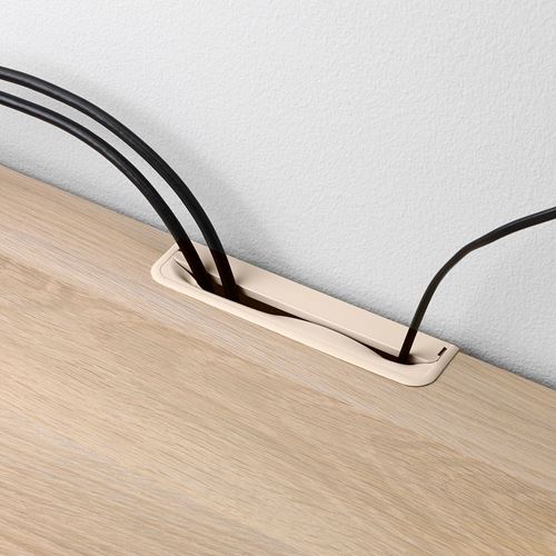 BESTÅ tv sehpası, ağartılmış meşe görünümlü, 180x42x39 cm, LAPPVIKEN, çıt çıt raylı