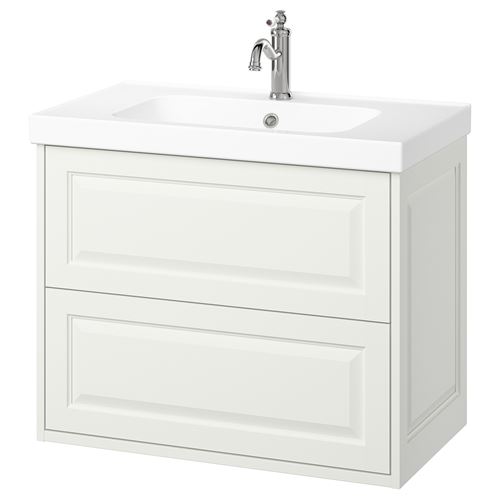 TÄNNFORSEN/ORRSJÖN lavabo dolabı kombinasyonu, beyaz, 82x49x69 cm, HAMNSKAR batarya