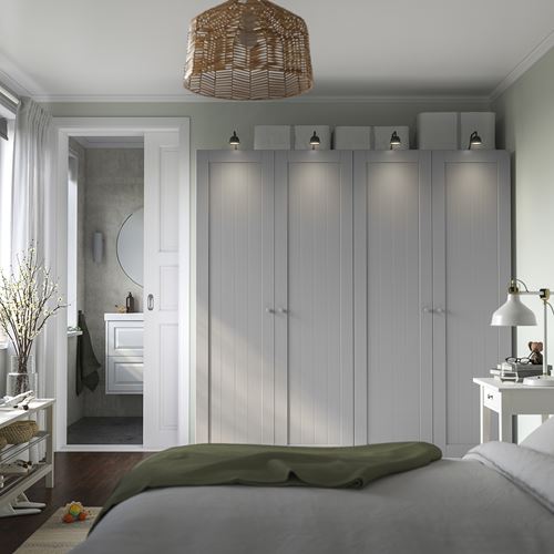 PAX/GULLABERG PAX gardırop, beyaz-gri, 200x60x201 cm