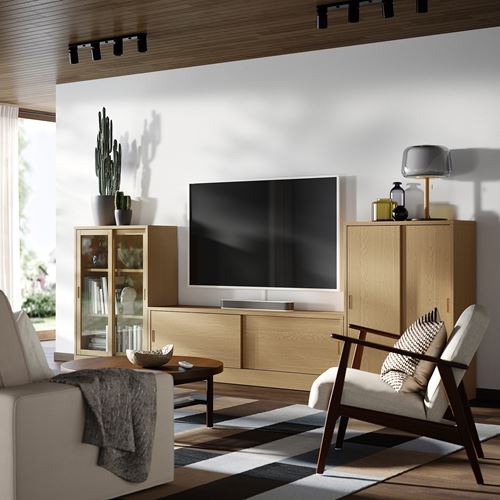 TONSTAD tv ünitesi, meşe kaplama, 342x37x120 cm