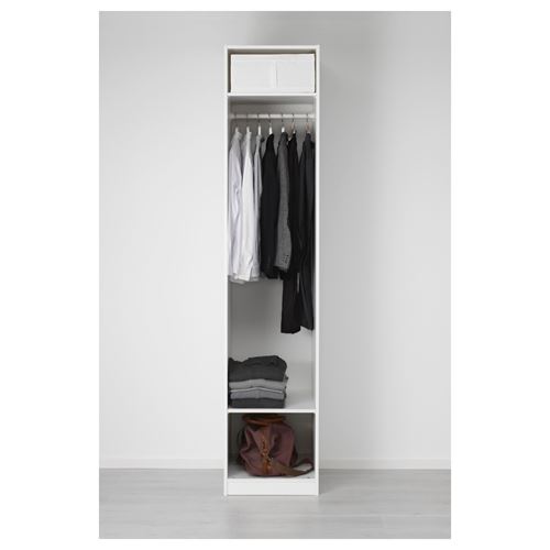 PAX/ÅHEIM PAX gardırop, beyaz-aynalı cam, 50x60x236 cm