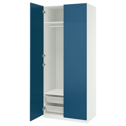 PAX/FYRUDDEN PAX gardırop, beyaz-mavi, 100x60x236 cm