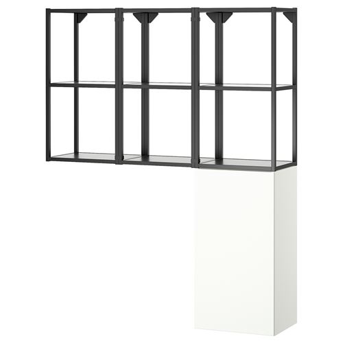 ENHET raf ünitesi, beyaz-antrasit, 120x32x150 cm