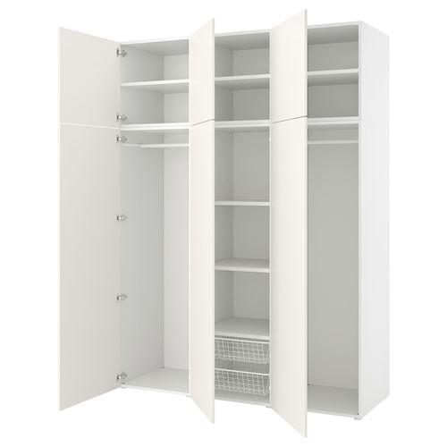 PLATSA/FONNES PLATSA gardırop, beyaz, 180x57x241 cm