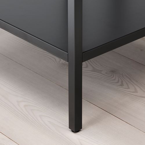 RUDSTA cam vitrin, antrasit, 42x37x155 cm