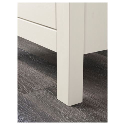 HEMNES komodin, beyaz vernik, 54x66 cm