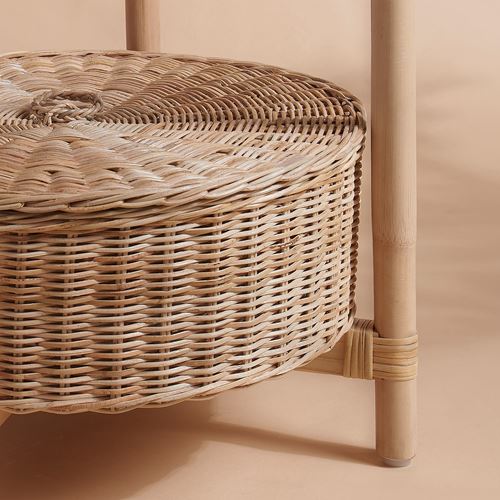TOLKNING komodin, rattan, 52 cm