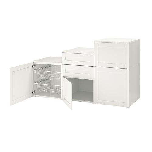 PLATSA/SANNIDAL PLATSA dolap sistemi, beyaz, 180x57x103 cm