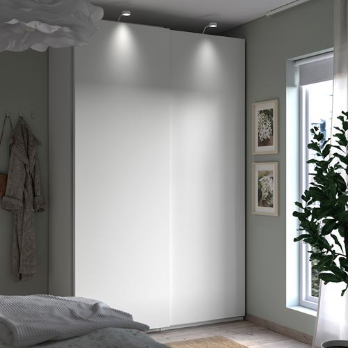 PAX/HASVIK PAX sürgü kapaklı gardırop, beyaz, 150x66x236 cm