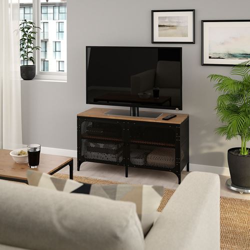 FJÄLLBO tv sehpası, siyah, 100x36x54 cm