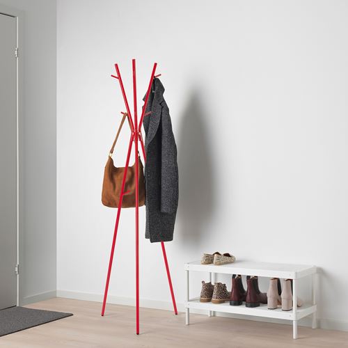 EKRAR ayaklı askılık, parlak kırmızı, 169 cm