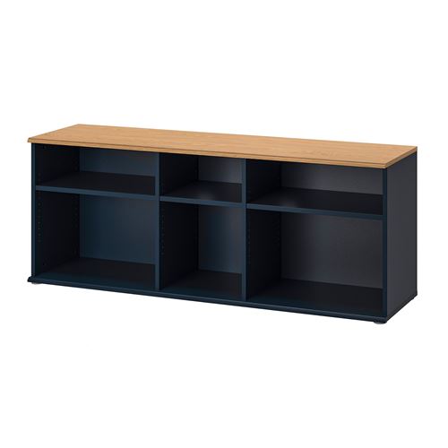 SKRUVBY tv sehpası, mavi-siyah, 156x38x60 cm