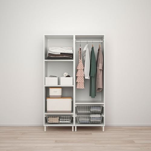 PLATSA/FONNES PLATSA gardırop, beyaz, 120x57x191 cm