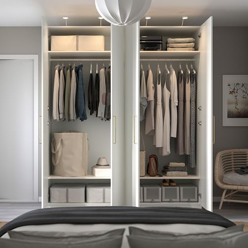 PAX/FORSAND PAX gardırop, beyaz, 200x60x236 cm