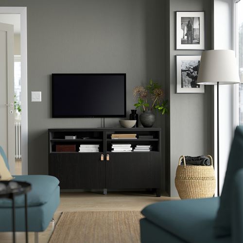 BESTÅ tv sehpası, venge, 120x40x74 cm, LAPPVIKEN, STUBBARP
