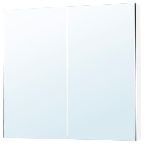 LETTAN banyo duvar dolabı, renksiz, 100x15x95 cm, 2 ayna kapaklı