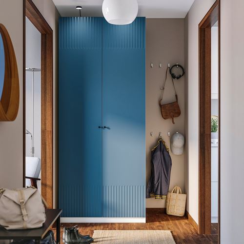 PAX/FYRUDDEN PAX gardırop, beyaz-mavi, 100x60x236 cm