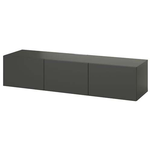 BESTÅ tv sehpası, koyu gri, 180x42x38 cm, LAPPVIKEN