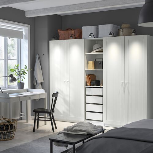 PAX/GULLABERG PAX gardırop, beyaz, 250x60x201 cm