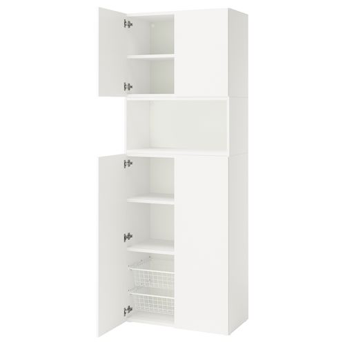 PLATSA/FONNES PLATSA dolap sistemi, beyaz, 80x42x221 cm